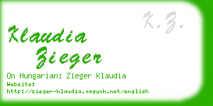 klaudia zieger business card